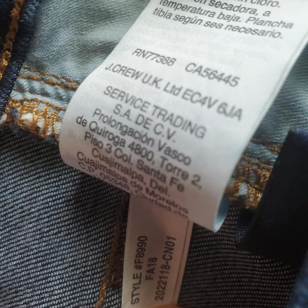 Madewell 9 Inch High Rise Skinny Jeans Dark Wash Blue Denim F8990 Womens Size 31 - Picture 2 of 12